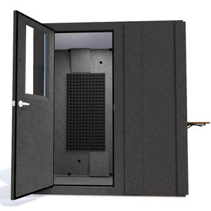 Audiology Basic Package shown from the front with left hinge door open and gray foam.