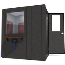 Load image into Gallery viewer, Audiology Basic Package shown from the front with right hinge door open and burgundy foam.
