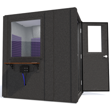Load image into Gallery viewer, Audiology Basic Package shown from the front with right hinge door open and purple foam.
