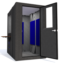 Load image into Gallery viewer, Audiology Basic Package shown from the side with right hinge door open and blue foam.
